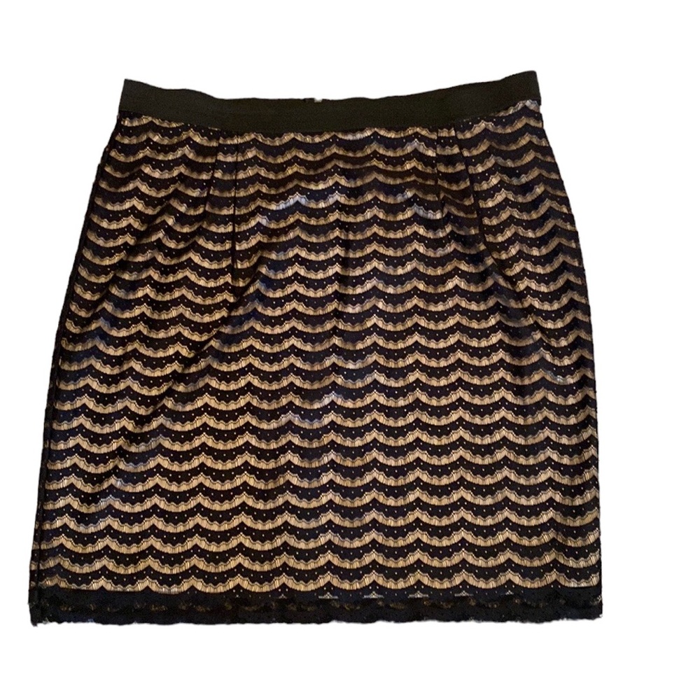 Mossimo Black Lace Overlay Stretch Skirt size 2x